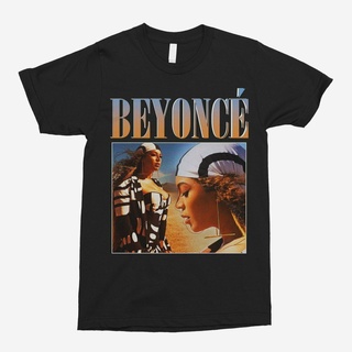 เสื้อยืดสีขาวเสื้อยืดคอกลม แขนสั้น ผ้าฝ้าย พิมพ์ลายกราฟฟิคโลโก้ Beyonce ทรงหลวม สําหรับผู้ชายS-4XL