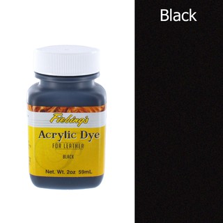 Fiebings Acrylic Dye สีอะคิลิคสำหรับเพ้นท์หนัง Black 2 oz.