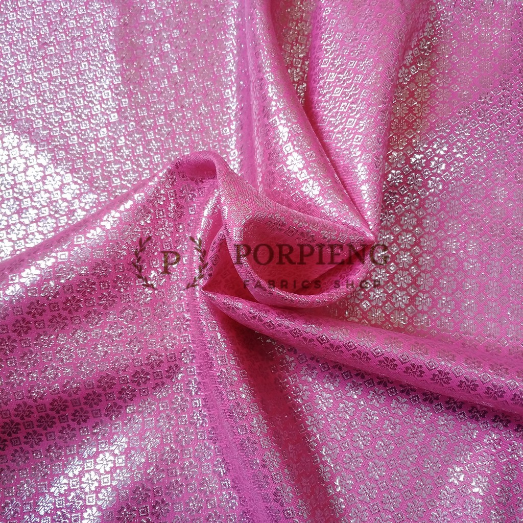 ผ้าตาด ผ้าดิ้นเงิน ผ้าดื้นทอง ลายพิกุล หน้ากว้าง 45 นิ้ว ราคาต่อหน่วยเป็นหลา - รูปที่ 2