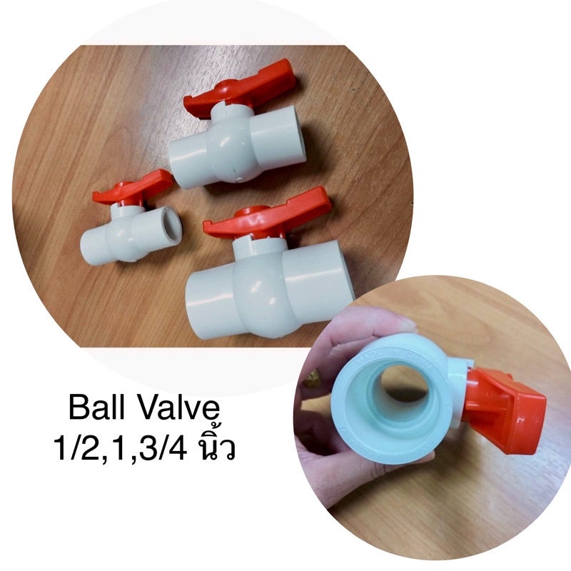 บอลวาล์ว บอลวาล์วพิเศษ PVC 1/2นิ้ว 1นิ้ว 3/4นิ้ว บอลวาล์วเข็มทิศ บอลวาล์วพีวีซี บอลวาล์วpvcสีขาว ราคา/ชิ้น พร้อมส่งในไทย