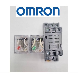 ได้ทั้งชุด RELAY OMRON &lt;ของแท้ &gt; LY2N มีไฟ 12vdc 24vdc 220vac 12vac 24vac