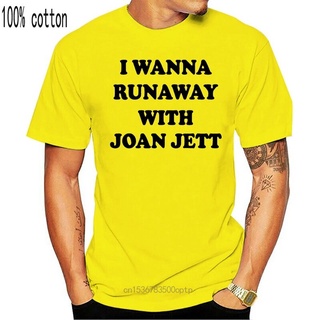 คอลูกเรือเสื้อยืด พิมพ์ลาย I Wanna Runaway With Joan Jett 1970S สไตล์ฮิปฮอปย้อนยุคS-5XL