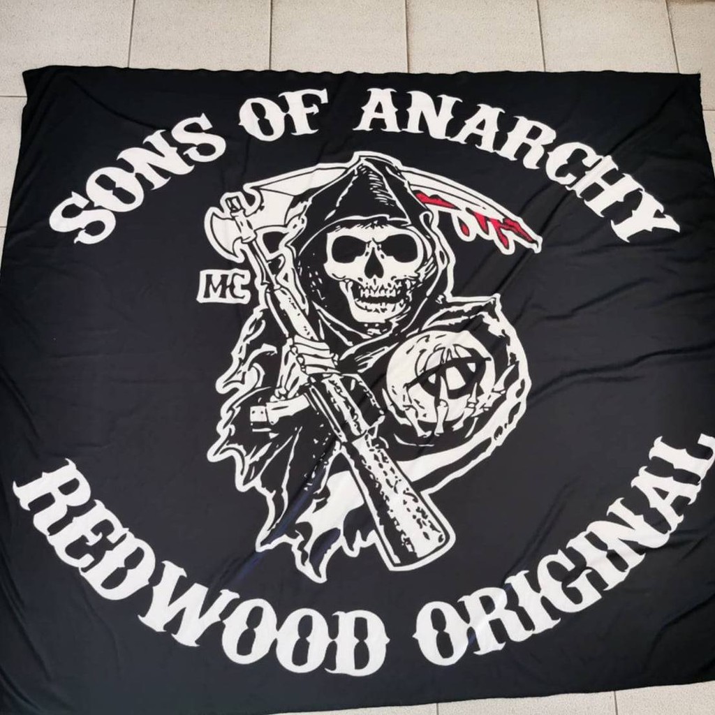 ผ้าตกแต่งผนัง ผ้าธง ลายSON OF ANARCHY