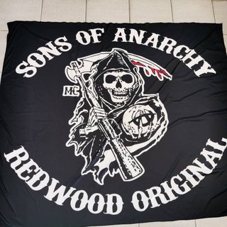  ผ้าตกแต่งผนัง ผ้าธง ลายSON OF ANARCHY