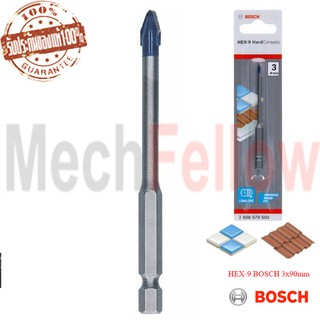 ดอกเจาะกระเบื้องและกระจก  HEX-9 BOSCH 3x90mm