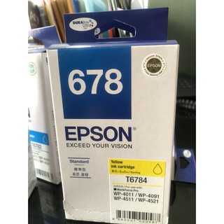 Epson T678 YELLOW สีเหลือง  ตลับหมึกอิงค์เจ็ท ของแท้ Original InkJet T678490