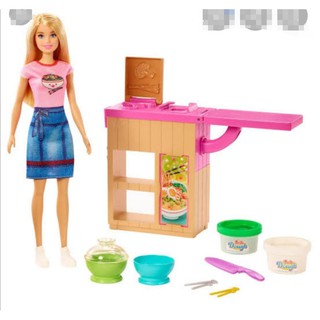 barbie dough kitchen set บาร์​บี้​รุ่น​แป้งโดว์