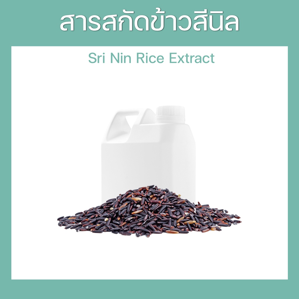 สารสกัดข้าวสีนิล Sri Nin Rice Extract ( Oryza sativa ) ชนิดน้ำ สำหรับผสมเครื่องสำอาง ขนาด 500-1000 ม