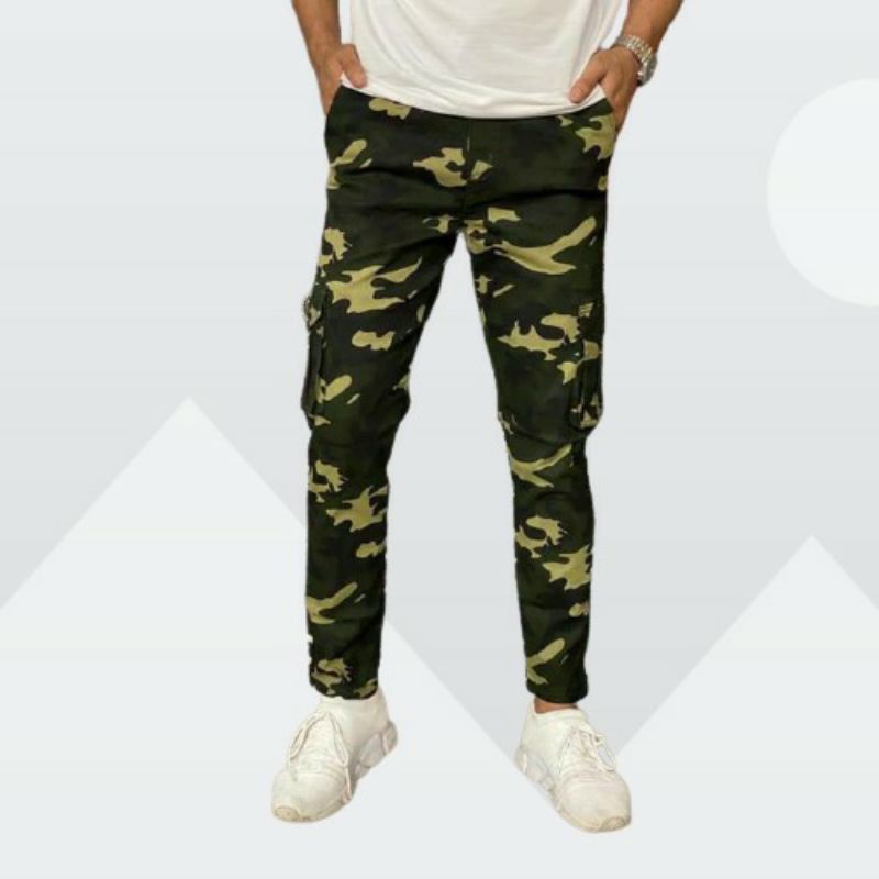 6 Pocket Slack / Seluar Slack Unisex Elasticated Waist Plain Slack