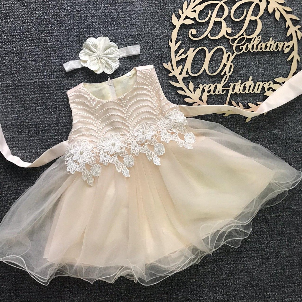 LITTLE BEAR KIDS GOWN 608-JU20*4 (W HEADBAND) 8890