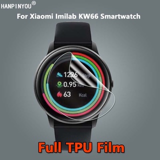 1/3/5/10 Pcs For Xiaomi Imilab KW66 W12 Smart Sport GPS Watch Ultra Thin Clear Full Cover Slim Soft TPU Repairable Hydrogel Film Anti-Scratch Screen Protector -Not Tempered Glass