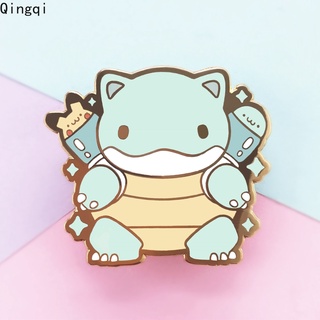 Kawaii Tortoise Animal Enamel Pins อุปกรณ์เสริมพัดลมวิดีโอเอลฟ์ลายการ์ตูนเต่าน่ารัก