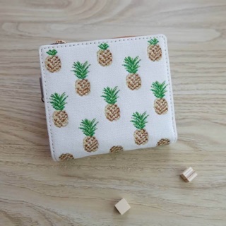 Charles &amp; Keith Beige Boxy Pineapple Wallet