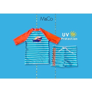 ✅ [4-5Y] Shark 2 Pc Swim Set UV Protection ชุดว่ายน้ำเด็ก ลายฉลาม