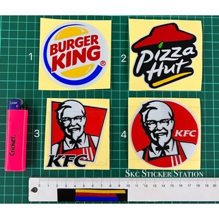 สติกเกอร์สะท้อนแสง ลาย burger king kfc Pizza Hut สําหรับตกแต่งพิซซ่า