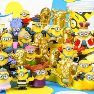 minion mcdonal happy meal gold set2