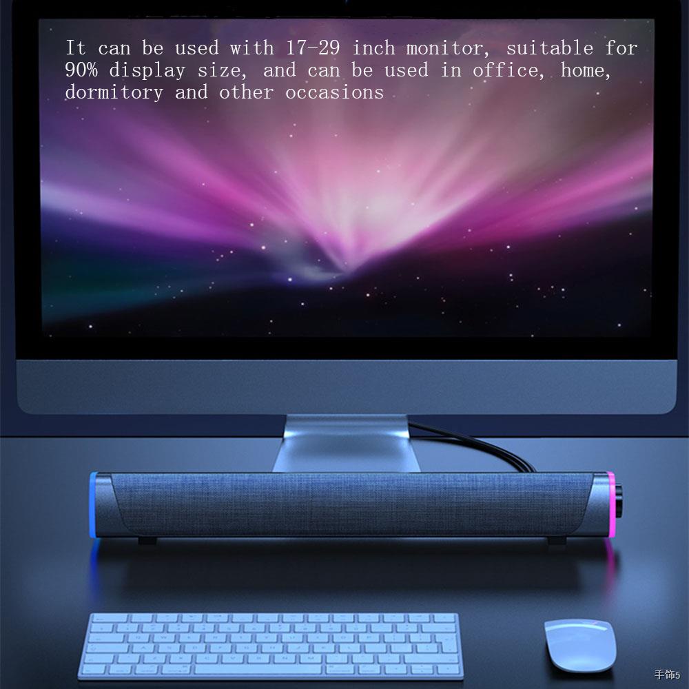 ✤3D Computer Speakers Bluetooth 5.0 Wired Loudspeaker Surround Soundbar Speaker Stereo Subwoofer Sou