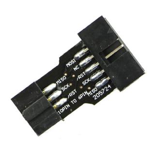 Diymore &lt;unk&gt; AVRISP USBASP STK 500 10 Pin to 6pin Standard อะแดปเตอร์ Block