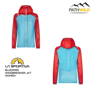 เสื้อกันลมสำหรับวิ่งเทรล LA SPORTIVA BLIZZARD WINDBREAKER JACKETT WOMEN น้ำหนักเบา พกได้ง่าย ออกแบบเหมาะกับสรีระผู้หญิง