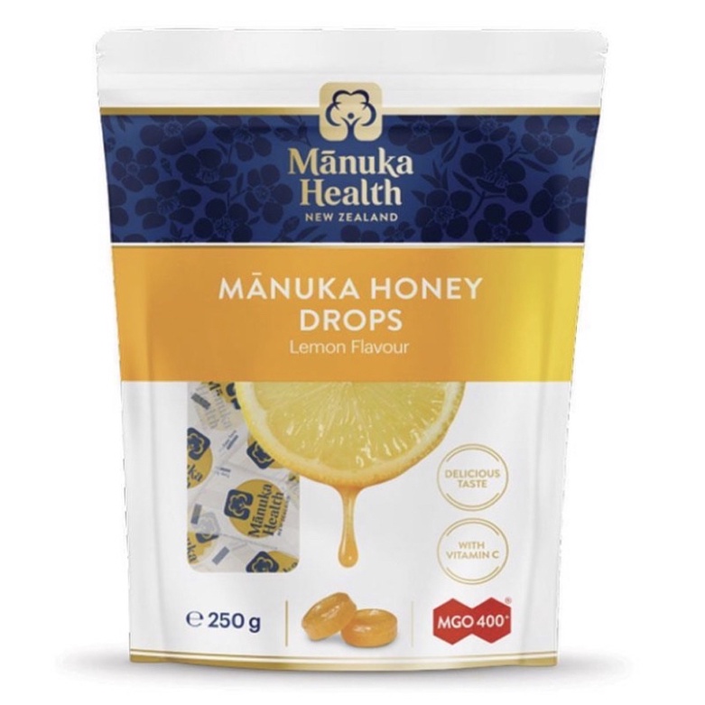 Manuka Health Manuka Honey Drops Lemon Pouch 55 Lozenges 250g