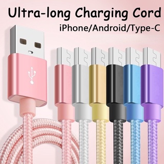 สายชาร์จ USB Type-C ยาว 3 ม. 1 ม. 2 ม. สีชมพู สําหรับ IPhone