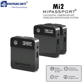 Relacart Mipassport ไมโครโฟนไร้สาย เสียงดี คมชัด Digital Wireless Microphone 2.4GHz