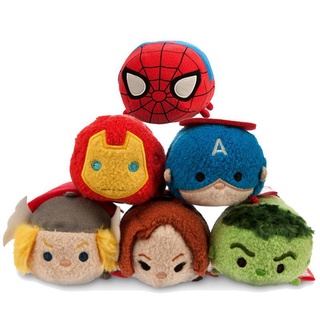 Tsum Tsum พวงกุญแจตุ๊กตา The Avengers Spiderman Loki กัปตันอเมริกาไอรอนแมน