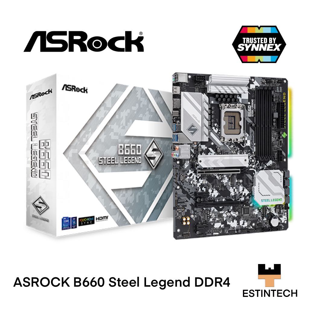 Mainboard(เมนบอร์ด) 1700 Asrock B660 Steel Legend DDR4 ของใหม่ประกัน 3ปี