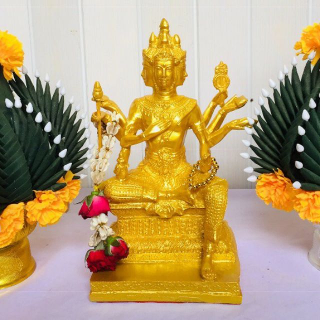 ท้าวมหาพรหม พระพรหม หน้าตัก 5 นิ้ว สีขาวงาช้าง พระพรหม4หน้า