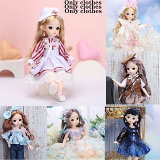 ตุ๊กตา BJD เสื้อผ้า 1/6 อุปกรณ์ diy กระโปรงสาวของเล่นชุดเจ้าหญิง 28 ซม