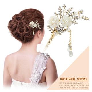 Fulllove ปิ่นปักผม ปิ่นปักผม ปิ่นปักผมเงินรมดำสไตล์ล้านนา Fashion Elegant Wedding Gift รุ่นH-0012