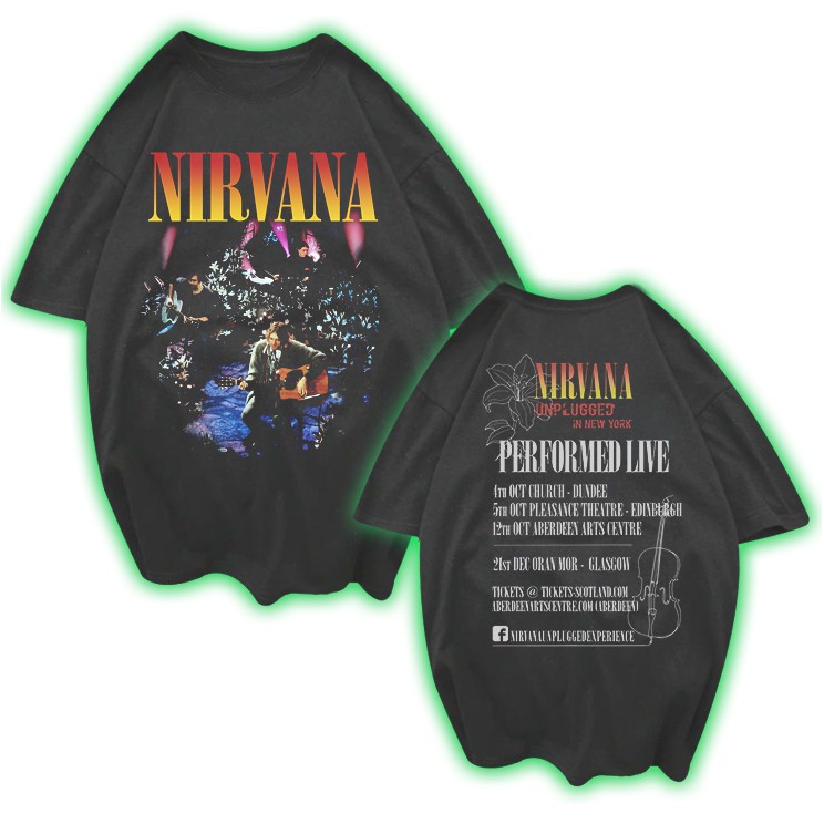 เสื้อยืด Nirvana Unpluged (OVERSIZED) เสื้อยืดวง Nirvana