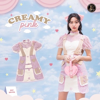 Creamy Pink : มินิเดรสประกายลายผีเสื้อ สวยหวานมาก