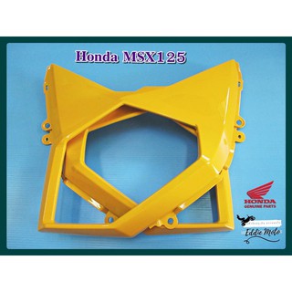 HONDA MSX125 GROM125 FUEL TANK COVER SET PAIR "YELLOW" "GENUINE PARTS"  // ครอบถังน้ำมัน ของแท้ สีเหลือง