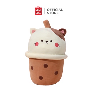 MINISO ตุ๊กตา ตุ๊กตาชานมไข่มุกแมวเหมียว ตุ๊กตาซีรีส์ชานมไข่มุก Milk Tea Plush Toy