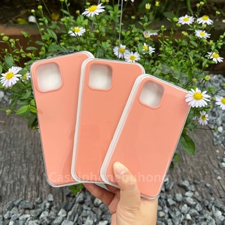 🔥เคสกำมะหยี่มีโลโก้ สีชมพาส ใช้สำหรับเคสมือถือ i13 mini Pro Promax,7 8 plus,SE2,X XR XSmax,11 Pro Max,12 mini Pro Max🔥