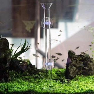(พร้อมส่ง) หลอดแก้วให้อาหารปลา กุ้งแคระ พร้อมถาดแก้ว Glass Feeder Tube