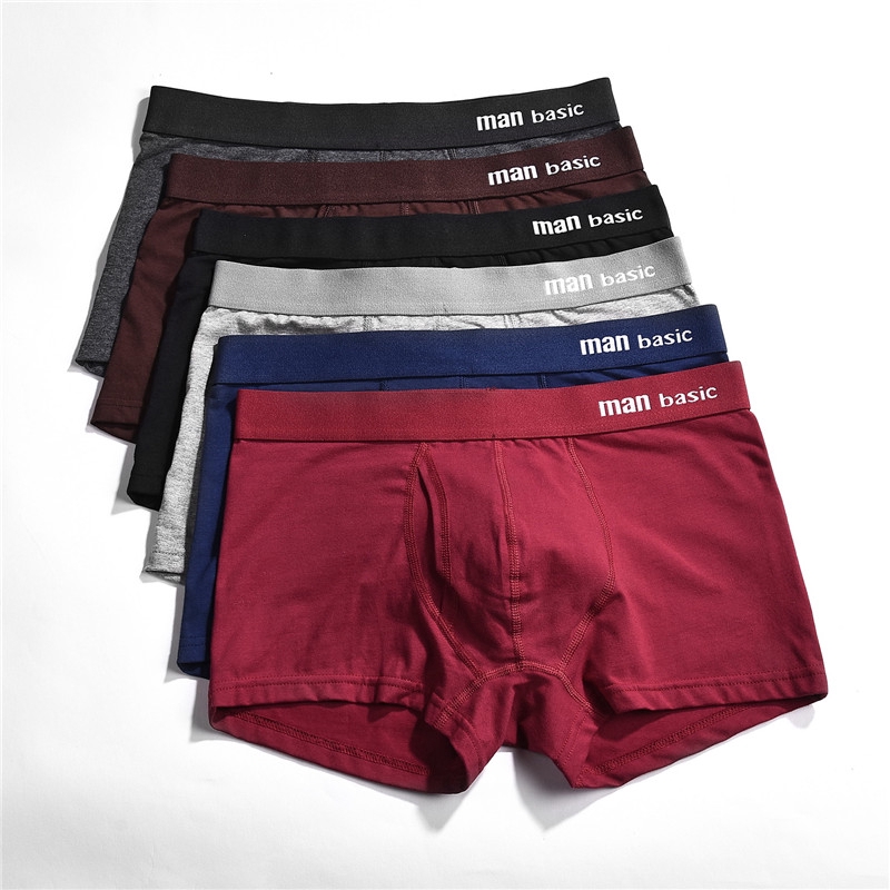 Man Cotton Boxers Breathable Mens กางเกงขาสั้นแบบยืดหยุ่น Underware U กระเป๋านูนกางเกงชาย