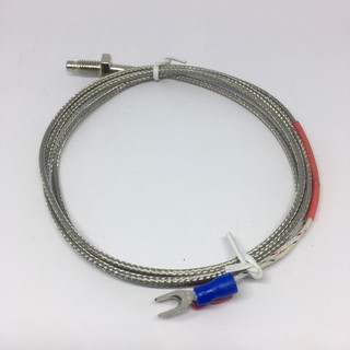 สายเทอร์โมคัปเปิ้ล thermocouple เป็นหัววัดอุณหภูมิ type.K เกลียว M6 วัดอุณหภูมิ 0-800องศา สายยาว 1 เมตร