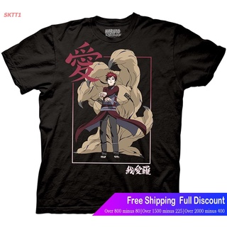 ผ้าฝ้ายแท้เสื้อยืดกีฬา Ripple Junction Naruto Shippuden Gaara Kanji Framed Adult T-Shirt Short sleeve T-shirtsS-4XL