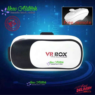 New Alitech VR Box แว่นตาสามมิติ 2.0 VR Glasses 3D Headset สำหรับสมาร์ทโฟน รองรับมือถือ ขนาด 4.7 - 6 นิ้ว (white)