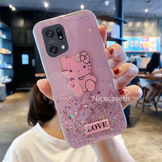 New Case เคสโทรศัพท OPPO Find X5 Pro 5G A96 A95 4G A16K เคส Starry Sky Hello Kitty Cartoon Phone Case Water Proof Phone Soft Back Cover