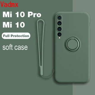 For Xiaomi Mi 10 Mi10 Pro Mi 10 Pro Mi 9 9T Pro Redmi K20 Pro Case Liquid Silicone Camera Protector Cases Ring Holder Strap Cover For Xiaomi Mi 10 Mi10 Pro Mi 10 Pro