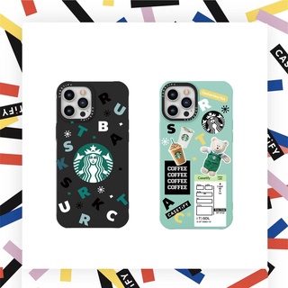 Casetify เคสซิลิโคน TPU ลาย Starbucks Bearista สําหรับ For iPhone 7 8 Plus X XS XR 11 12 13 Pro Max