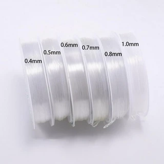 5-15m/ม้วน 0.4-1mm เอ็น เอ็นยืดใส เอ็นร้อยลูกปัด เชือกยืด ยางยืดทำสร้อยข้อมือ เครื่องประดับ DIY