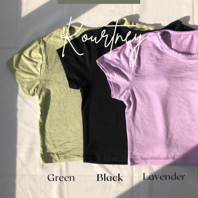 Basic item รุ่นKourtney ครอปจิ๋วสายฝอ กระชับตัว