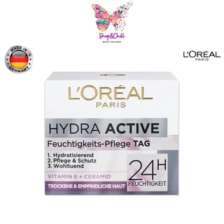 ครีมบำรุงผิวกลางวันสำหรับผิวแห้ง - ผิวแพ้ง่าย LOréal Paris Hydra Active 3 Dry - Sensitive Skin Day Cream 50 ml