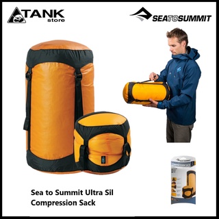 Sea to Summit Ultra Sil Compression Sack ถุงบีดอัดสัมภาระ ที่ฟูและพองตัวให้เก็บได้เล็กลง เพื่อประหยัดพื้นที่จัดเก็บ ผ้า Cordura พร้อมสายดึง 4 เส้น โดย Tankstore