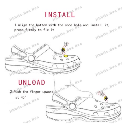 CROCS ชุดจิ๊บบิต ภาษาอังกฤษ และไมโคร คุณภาพสูง