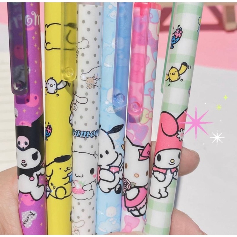 Update มีลายใหม่เข้า 🌈 ปากกา ปากกาเจลหมึกดำ Sanrio ขนาดหัว 0.5 mm. คละลาย 💗 ซื้อเป็นของชวัญของฝากของแถมลูกค้าได้เลย - รูปที่ 2
